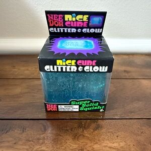 Nee Doh n:ice Cube Glitter and Glow in Blue